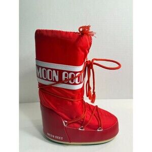 .8011 Moon Boot Icon Nylon, Red 35-38 US Womens 5.5